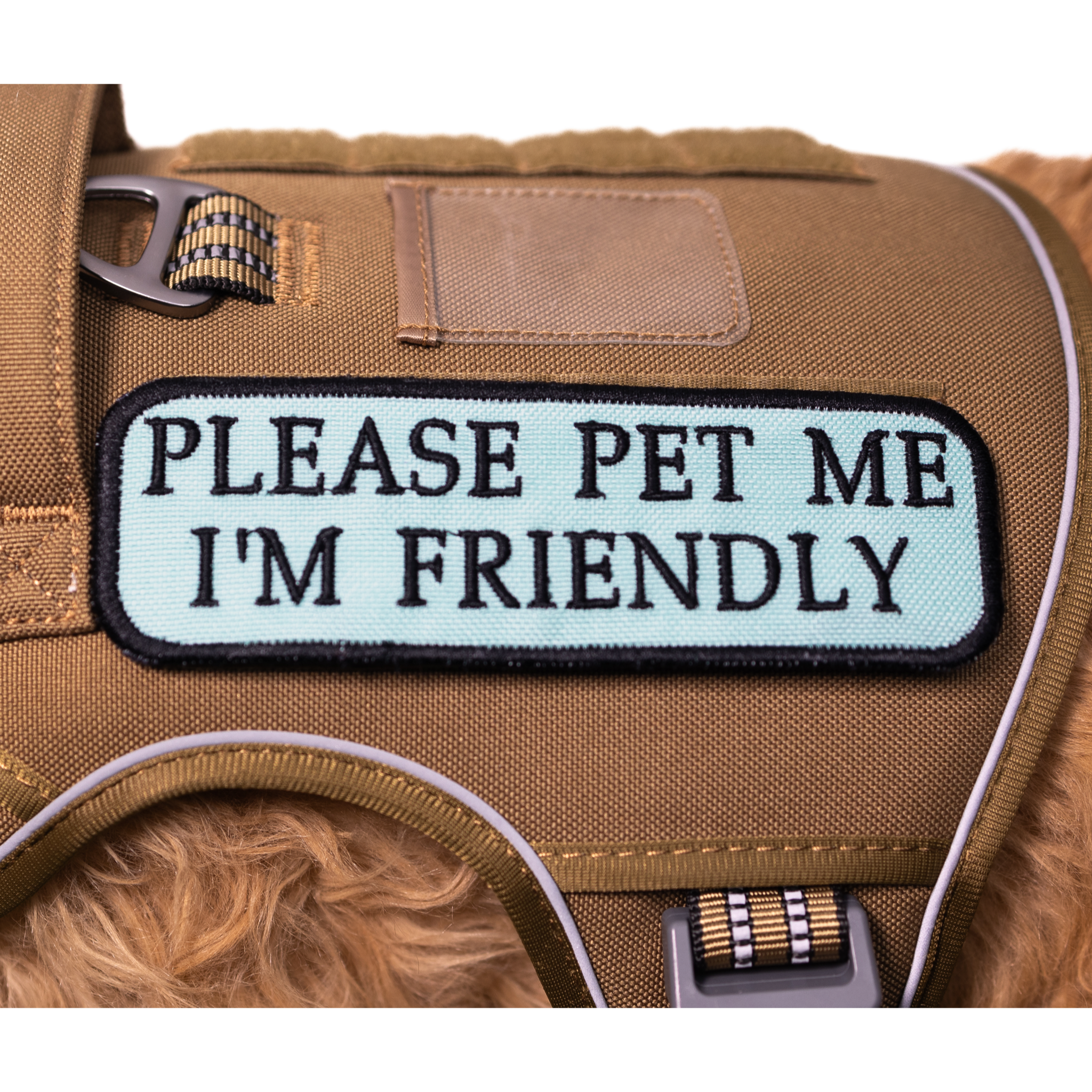 Embroidered Ask to Pet Dog Patches with Hook/Loop