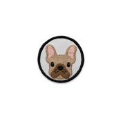 Frenchie Face Circle Patch