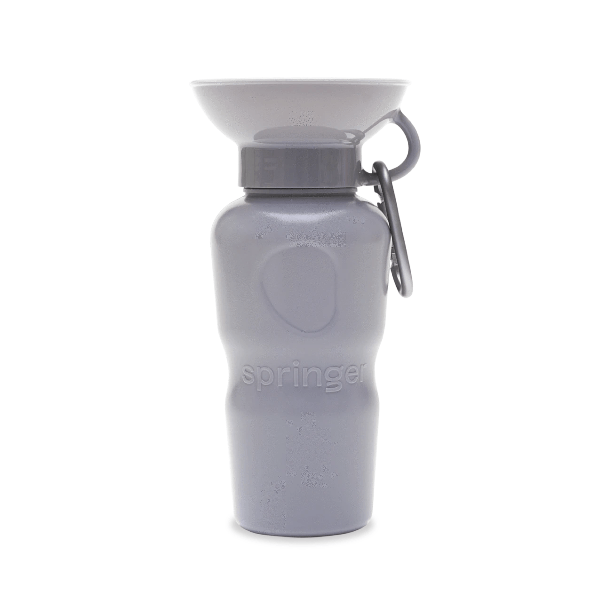 Classic Dog Travel Water Bottle Gray